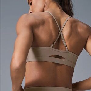 ALO Yoga Women's Beige Crossback Sports Bra